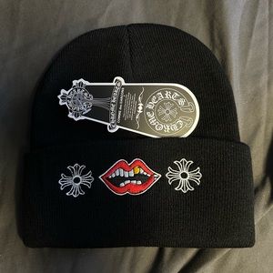 Chrome Hearts Embroided Beanie Comme Des Garcons One Size Black